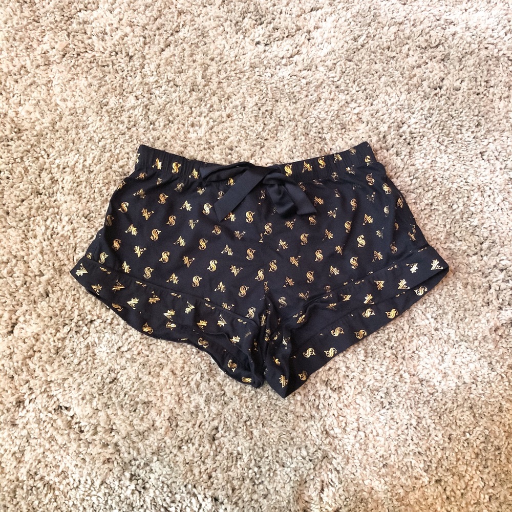 VICTORIA’S SECRET NAVY BLUE AND GOLD PAJAMA SHORTS